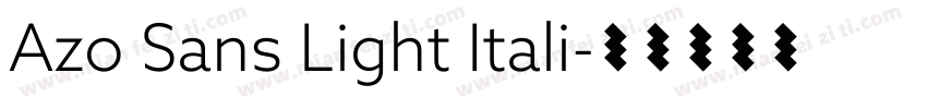Azo Sans Light Itali字体转换